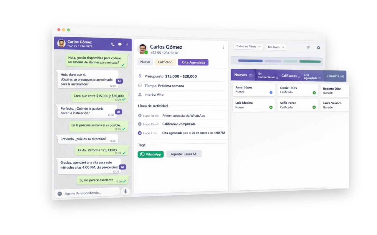 Agentes de WhatsApp para empresas